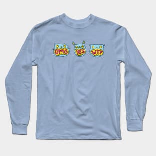 OMG YES WTF Shooketh Surprised Quarantine Buddies Long Sleeve T-Shirt